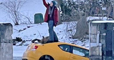 A Woman Drove on a Frozen River and Took Selfies on Top of Her Sinking Car